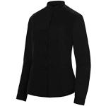 Camisas negras cuello Mao manga larga talla 4XL para mujer 