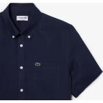 Camisas azul marino de lino de lino  manga corta Lacoste talla 3XL para hombre 