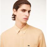 Camisas beige de lino de lino  Lacoste talla XS para hombre 