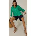 Camisas verdes de lino de lino  de verano tres cuartos talla XL para mujer 