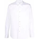 Camisas blancas de algodón de manga larga manga larga Paul Smith Paul asimétrico para hombre 