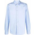 Camisas azules de algodón de manga larga manga larga Paul Smith Paul asimétrico para hombre 