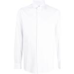 Camisas blancas de tencel de manga larga manga larga Armani Emporio Armani para hombre 