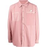 Camisas rosas de algodón de manga larga rebajadas manga larga marineras con rayas Oamc para hombre 