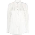 Camisas blancas de algodón de manga larga manga larga Forte Forte con borlas para mujer 