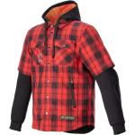 Camisas rojas de poliamida de cuadros  manga corta impermeables, transpirables con capucha a cuadros Alpinestars talla XL 