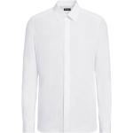Camisas blancas de algodón de manga larga manga larga Ermenegildo Zegna para hombre 