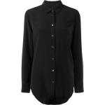 Camisas negras de seda de manga larga manga larga EQUIPMENT para mujer 