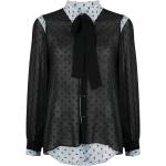 Camisas estampadas negras de seda rebajadas manga larga Maison Martin Margiela talla L para mujer 