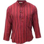 Camisas moradas de algodón de manga larga manga larga hippie Shopoholic Fashion talla M para hombre 