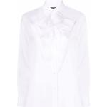 Camisas blancas de algodón de manga larga rebajadas manga larga Ralph Lauren Collection con volantes talla L para mujer 
