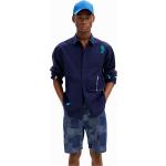 Camisa lino parches - BLUE - S