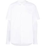 Camisas blancas de algodón de manga larga manga larga con logo Diesel para hombre 
