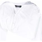 Blusas blancas de algodón de manga larga rebajadas manga larga Jacquemus asimétrico talla XXL para mujer 