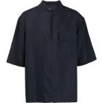 Camisas azules de viscosa cuello Mao tallas grandes manga larga 3.1 PHILLIP LIM para hombre 