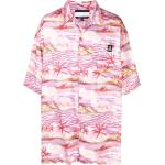 Camisas estampadas rosas de tencel rebajadas tallas grandes manga corta Tommy Hilfiger Sport talla M para hombre 