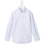 Camisas grises de algodón de manga larga infantiles con logo Thom Browne 4 años 