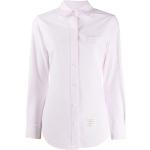 Camisas rosas de algodón de manga larga manga larga con cuello redondo con logo Thom Browne talla XL para mujer 