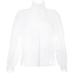 Camisas blancas de algodón de manga larga rebajadas manga larga con cuello alto de encaje DICE KAYEK talla M para mujer 