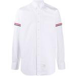 Camisas blancas de algodón de manga larga manga larga marineras con logo Thom Browne para hombre 