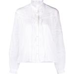 Camisas orgánicas blancas de algodón de manga larga manga larga con cuello alto ISABEL MARANT talla XL de materiales sostenibles para mujer 
