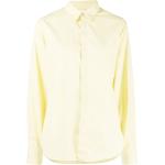 Camisas amarillas de algodón de manga larga manga larga Dion Lee para mujer 