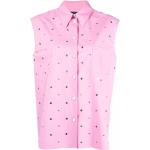 Camisas rosas de algodón sin mangas rebajadas sin mangas MOSCHINO talla XXL para mujer 