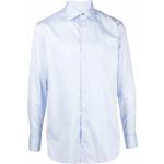 Camisas azules de algodón de manga larga manga larga Armani Giorgio Armani para hombre 