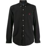 Camisas negras de algodón de manga larga manga larga con logo Ralph Lauren Polo Ralph Lauren para hombre 