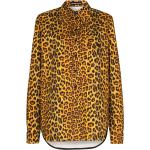 Camisas estampadas amarillas de algodón rebajadas leopardo talla S para mujer 