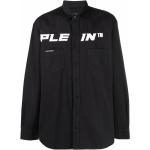 Camisas negras de poliester de manga larga rebajadas tallas grandes manga larga con logo Philipp Plein talla XXL para hombre 