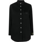 Camisas negras de algodón de manga larga rebajadas manga larga con logo RAF SIMONS para mujer 