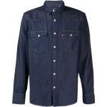Camisas azules de algodón de manga larga manga larga LEVI´S Barstow Western talla S para hombre 