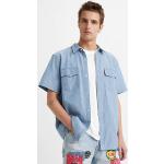 Camisas azules de algodón de manga corta manga corta LEVI´S talla M para hombre 