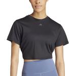 Camisetas negras de fitness rebajadas adidas talla M para mujer 