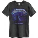 Camisetas azules de algodón de manga corta Metallica tallas grandes manga corta con cuello redondo con logo AMPLIFIED talla XS para mujer 
