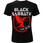 Camiseta Black Sabbath Original Never Say Die Oficial Negra Camiseta Heavy Metal Since 1968 Negro S