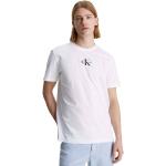 Camisetas de algodón de manga corta manga corta con cuello redondo informales de punto Calvin Klein talla L para hombre 