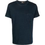 Camisetas azules de algodón de cuello redondo manga corta con cuello redondo Ralph Lauren Lauren para hombre 