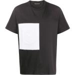 Camisetas negras de algodón de manga corta manga corta con cuello redondo Neil Barrett talla XL para hombre 