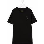 Camisetas negras de algodón de algodón infantiles Ralph Lauren Lauren 