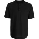 Camisetas negras de algodón con botones manga corta con cuello redondo Transit par-such talla XL para hombre 