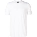 Camisetas blancas de viscosa de manga corta manga corta con cuello redondo con logo Armani Giorgio Armani para hombre 