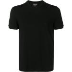 Camisetas negras de viscosa de manga corta manga corta con cuello redondo con logo Armani Giorgio Armani talla 3XL para hombre 