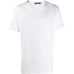 Camisetas blancas de algodón de manga corta manga corta con escote V Dolce & Gabbana para hombre 