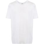 Camisetas blancas de algodón de manga corta manga corta con cuello redondo Saint Laurent Paris para hombre 