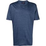 Camisetas azules de lino de lino  rebajadas tallas grandes con cuello redondo PAUL & SHARK talla XXL para hombre 