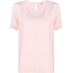 Camisetas rosa pastel de seda de manga corta rebajadas manga corta con cuello redondo Etro talla XXL para mujer 