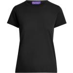 Camisetas negras de algodón de manga corta manga corta con cuello redondo Ralph Lauren Collection talla L para mujer 