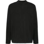 Camisetas negras de algodón de cuello redondo manga larga con cuello redondo Yeezy para hombre 